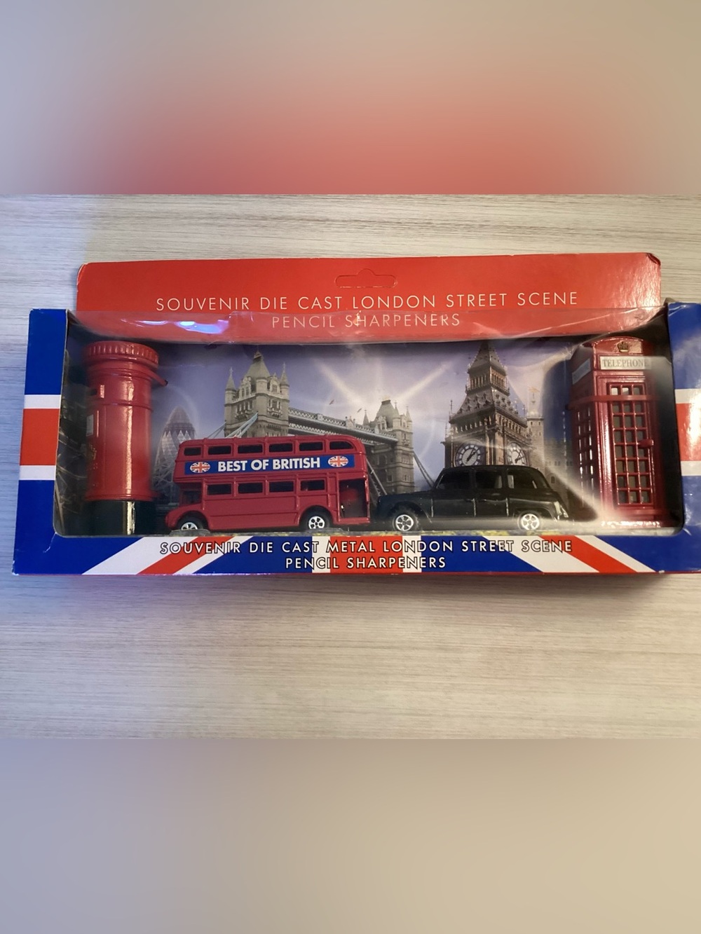 London Street Scene Die-Cast Pencil Sharpener Set - NEW
